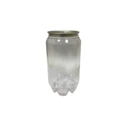 350ml Strong PET Plastic Recyclable Cans & Lids qty 175