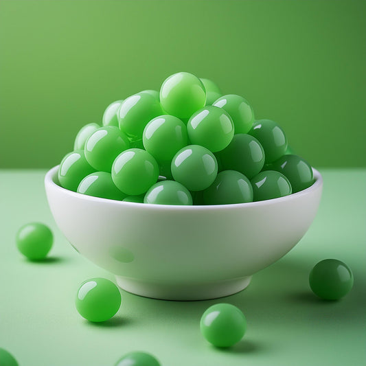 Sunny Popping Boba Ball- Green Apple Flavor Coating Juice - 3.4 kg Can