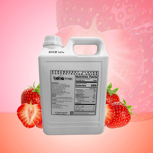 Strawberry Flavor Concentrated Boba Juice - 2.5 kg bottle